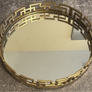 Elegant Gold Mirror Tray